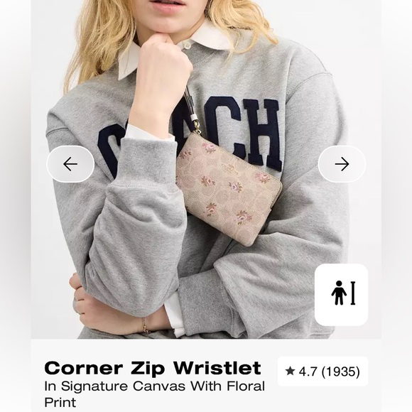 Coach Handbags - Coach Floral Canvas Wristlet